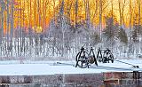 Canal Lock Gate Cranks At Sunrise_P1020501-3